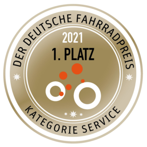1. Platz beim Deutschen Fahrradpreis 2021, Kategorie Service